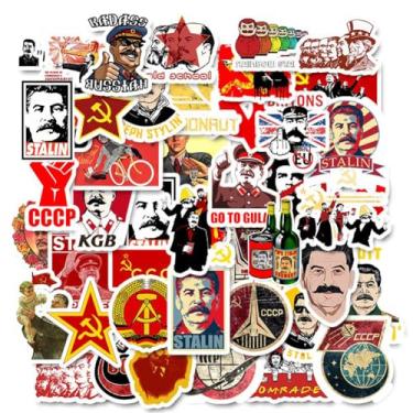 Imagem de 50 adesivos socialistas da URSS O comunismo da União Soviética, decalques de vinil à prova d'água para adultos adolescentes e crianças, garrafas de água, laptop, bagagem, computador, celular,