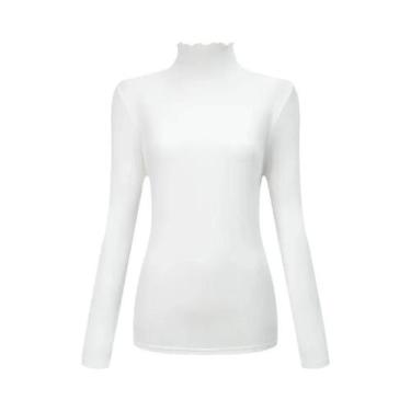 Imagem de Camiseta Térmica Feminina De Gola Alta, Moda Outono Inverno, Versátil 