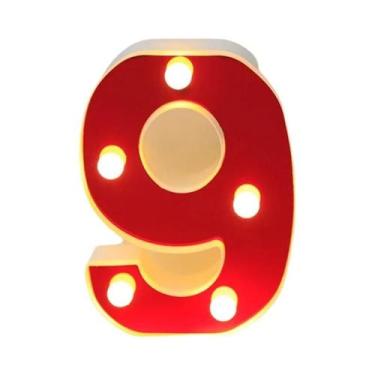 Imagem de Luzes De Letras LED Vermelhas 16CM, Luminárias De Alfabeto E Números P