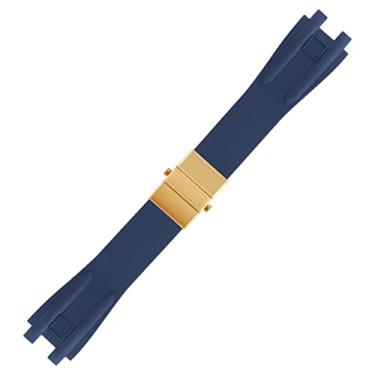 Imagem de GANYUU Pulseira de relógio de borracha de silicone para Ulysse Nardin esportes ao ar livre pulseira à prova d'água pulseira de pulso acessórios de substituição peças (cor: 10, tamanho: