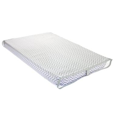 Imagem de Trocador De Bebê Chevron Cinza Com Viés Cinza