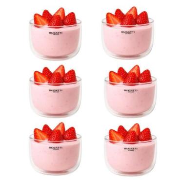 Imagem de Conjunto 6 Tigelas Parede Dupla Transparente Sobremesa Sopa 300ml Cozi