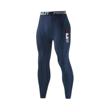 Imagem de Calças De Compressão Para Corrida Masculina, Roupas De Esporte Elástic