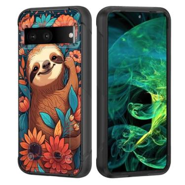 Imagem de wiaekosef Capa para Pixel 8a, capa protetora resistente à prova de choque para Google Pixel 8a 6,1 polegadas 2024, preguiça fofa