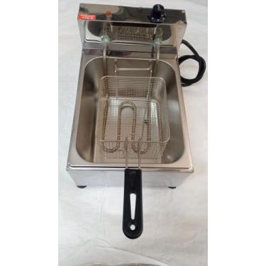 Imagem de Fritadeira elétrica  1 cuba 5 litros profissional em inox - MORAIS COI