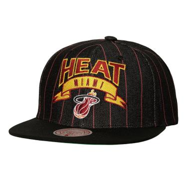 Imagem de Boné Mitchell & Ness NBA Dem Stripes Miami Heat Masculino-Masculino