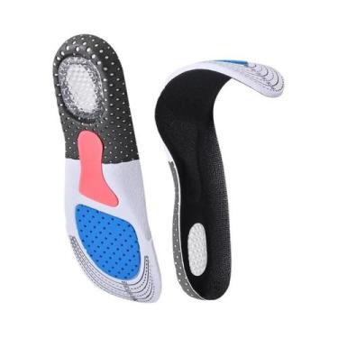 Imagem de Palmilhas Ortopédicas Unissex De Gel De Silicone Com Absorção De Choqu