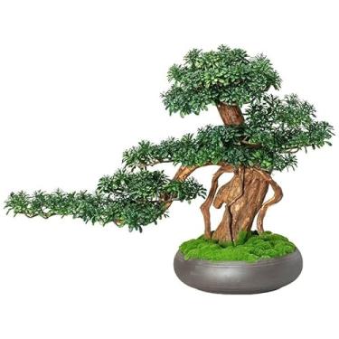 Imagem de Árvore artificial simulação árvore moderna bonsai decoração interior casa varanda sala de estar hotel planta verde falsa decoração árvore falsa