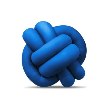 Imagem de Almofada Nó Escandinavo Decorativa Moderna | Almofada Decorativa Antialérgica 25x25cm(AZUL BIC)
