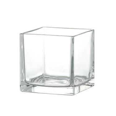 Imagem de Vaso quadrado quadrado hidropônico vaso de flores de vidro transparente ornamentos vasos de flores