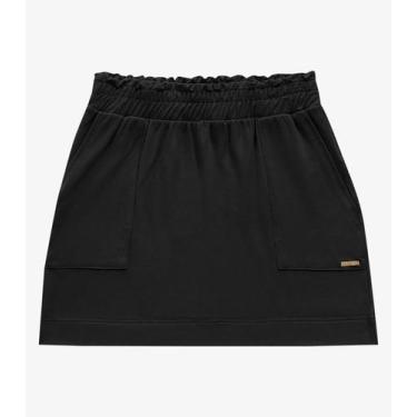 Imagem de Saia Curta Feminina Molecotton de Viscose Rovitex Preto, G, Preto