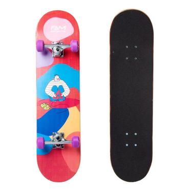 Imagem de Skate Creme Montado Fam Iniciante Rosa-Unissex