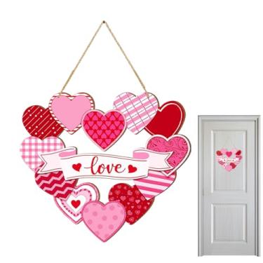 Imagem de Placa Para Porta Dos Namorados - Decoração de com Coração,Decoração Rústica de | Para Interior, Sala de Estar, Loja, Café, Festa, Parede, Casamento e Aniversários