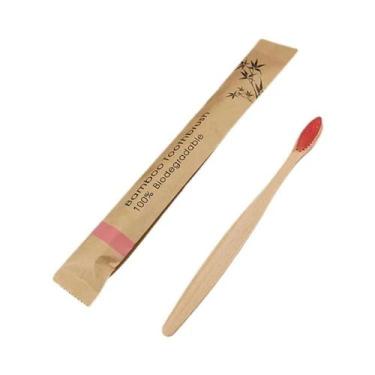 Imagem de Escova De Dentes De Bambu Com Cerdas Macias, Ecológica E Biodegradável