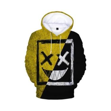 Imagem de Hoodie 3D Impresso Com Rosto Sorridente Do Diabo Para Homens E Mulhere