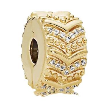 Imagem de Pulseira Feminina De Prata 925 Banhada a Ouro Com Berloques De Coelho,