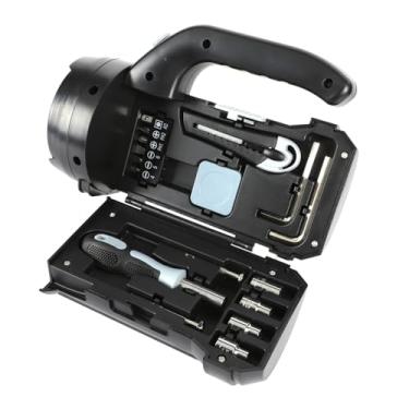 Imagem de NUOBESTY Lanterna externa com kit de ferramentas manuais, lanterna de bateria portátil para acampamento, caminhada e uso doméstico, ferramenta de iluminação multifuncional para atividades ao ar livre