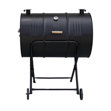 Imagem de Churrasqueira A Bafo Grill Tambor E Termômetro 200L C/ Rodas