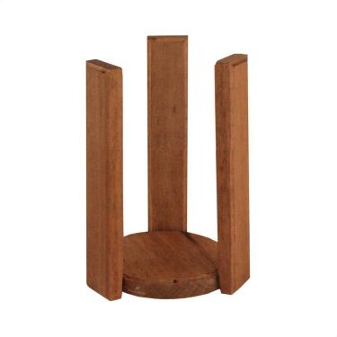 Imagem de Kit 6 Porta Copos Bolacha E Suporte Em Madeira Maciça