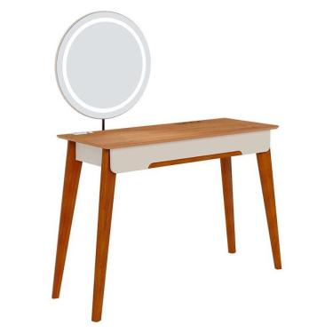 Imagem de Penteadeira Jazz Off White Nature Com Led - Imcal