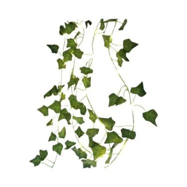 Imagem de Luzes De Cordão Com Folhas Verdes De Flores 2M-10M, Luzes De Fada De H