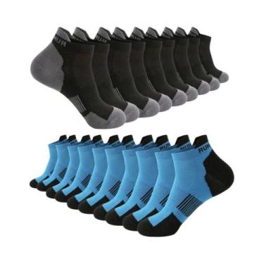 Imagem de Meias Esportivas Masculinas Coloridas E Respiráveis, 10 Pares, Meias F