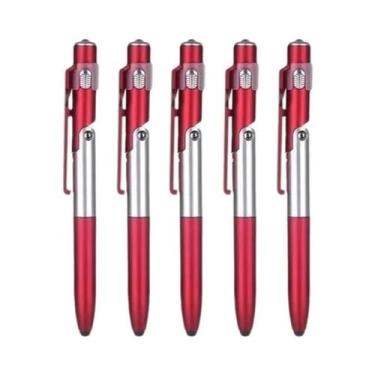 Imagem de Caneta Esferográfica Multifuncional 4 Em 1 Com Tinta Preta, Lanterna L