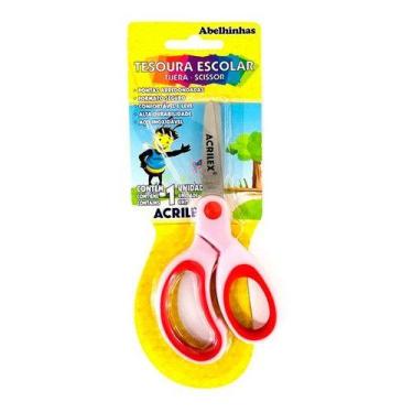 Imagem de Tesoura Escolar Sem Ponta Rosa - Acrilex Rosa, Rosa
