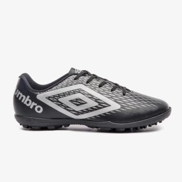 Imagem de Chuteira Society X-Diamond Umbro Unissex Cor:Preto+CinzaTamanho:37Gêne