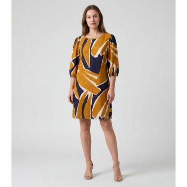 Imagem de Vestido Midi Com Manga Flare 3/4 Infinita Cor Preto, M, Preto