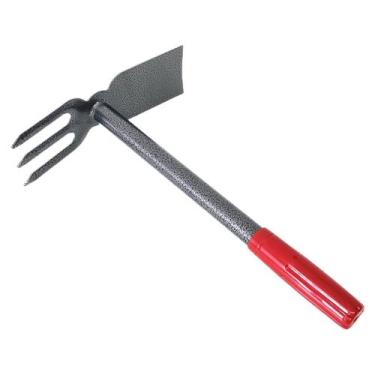 Imagem de Sacho Para Jardinagem Tipo Reto Com Ponta Tripla Todo Em Metal Cabo Em