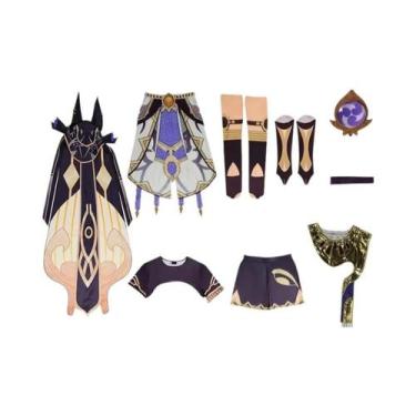 Imagem de Genshin impacto cyno cosplay traje carnaval uniforme peruca anime traj