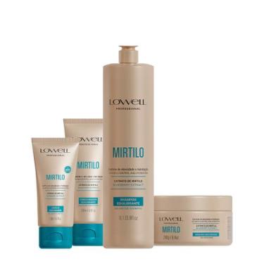Imagem de Lowell Extrato de Mirtilo Shampoo 1L Condicionador 200ml Leave-in 180m