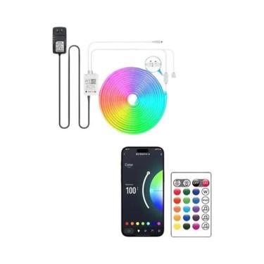 Imagem de Fita De Luz Neon LED WiFi RGB 30M 24V Tuya Smart Life Alexa Para Decor