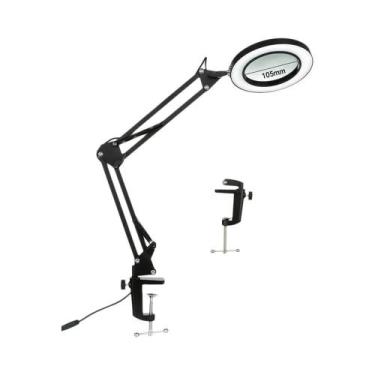 Imagem de Luminária De Mesa Ajustável Com Lente De Aumento 8X/10X, 72 LEDs, Luz 
