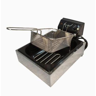 Imagem de Fritadeira Elétrica 5 Litros Com Cesto Cuba Esmaltada Fryer Max, 220V