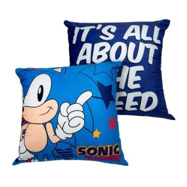 Imagem de Almofada 40x40cm Sonic Speed Zona Criativa - 10064754