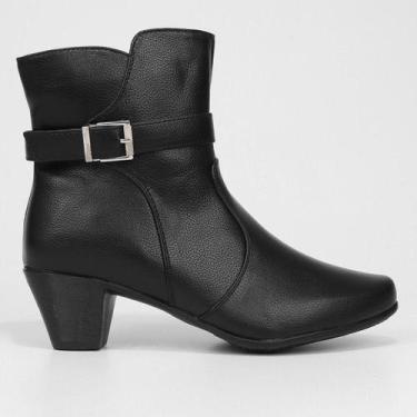 Imagem de Bota Feminino Mooncity Cano Baixo Salto Fino, 37