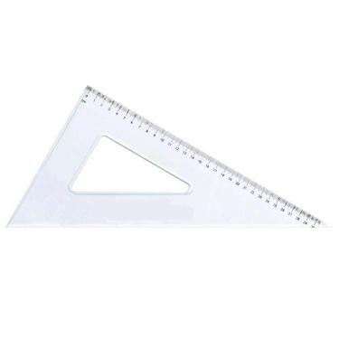 Imagem de Esquadro Acrílico Trident 60 37cm Com Escala 1637