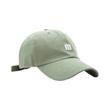 Imagem de Boné Unissex Com Letra M Bordada, Aba Curva Versátil, Chapéu De Sol Ma