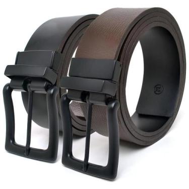 Imagem de Cinto Masculino Dupla Face Liso Moderno de Couro Artesanal - RIJEEIRO,