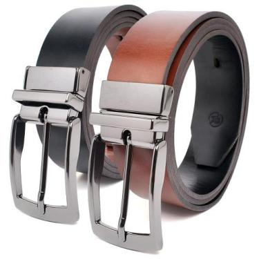 Imagem de Cinto Social Masculino Promoção de Natal - RIJEERO, Preto, Caramelo, 9