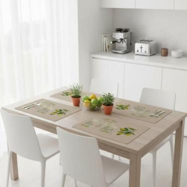 Imagem de Jogo Americano Decorativo Tropical Pct Peça Pronta 0,30x0,45m Vinil PV