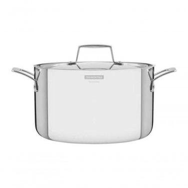 Imagem de Caçarola Funda Tramontina Grano 24cm Em Aço Inox Com Corpo Triplo