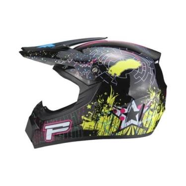 Imagem de Capacete Completo Para Crianças E Jovens Com Óculos De Motocross E Luv