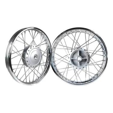 Imagem de Par Aro Roda Biz 125 Biz 110 Dianteira e Traseira Raio 4mm - Tork