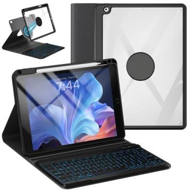 Imagem de Capa de teclado OYEEICE para iPad de 6ª geração de 9,7 polegadas com l