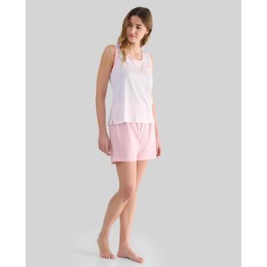 Imagem de Pijama Feminino Macio com Estampa de Corações Rosa Lohe, Rosa, G