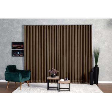 Imagem de Cortina Blackout Com Voil 2,80x2,50 Para Trilho Suíço - - Ludatex, Mar