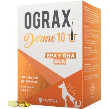 Imagem de Suplemento Alimentar Avert Ograx Derme 10 para Cães e Gatos - 30 Capsu